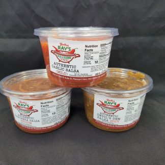 Garlic, Ranchera and Devil's Den Salsas